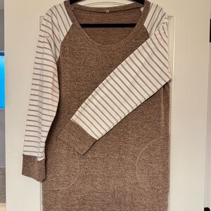 Beige Long Sleeve Top XL